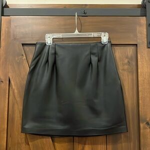 Faux leather mini skirt